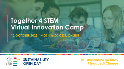 Dogodek OPEN DAY za trajnostnost – skupaj 4 virtualni inovacijski tabor na področju naravoslovja, tehnologije, inženirstva in matematike
